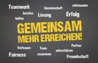 Wortwolke zum Schlagwerk Gemeinsam mehr erreichen!