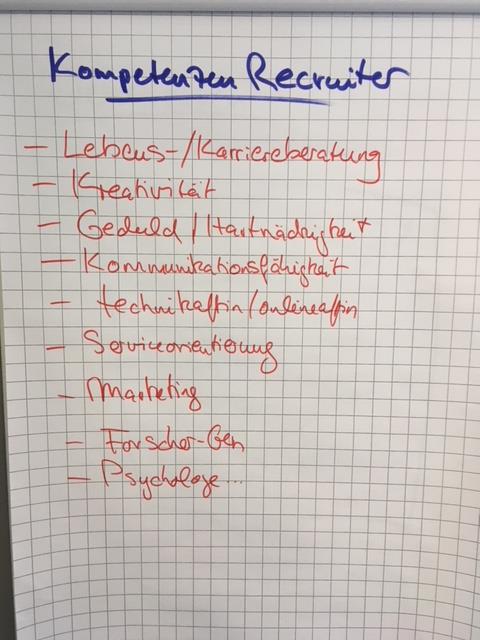Rolle und Kompetenzen der Recruiter