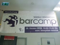 Eingang zum BarCamp Soziale Innovation 2019